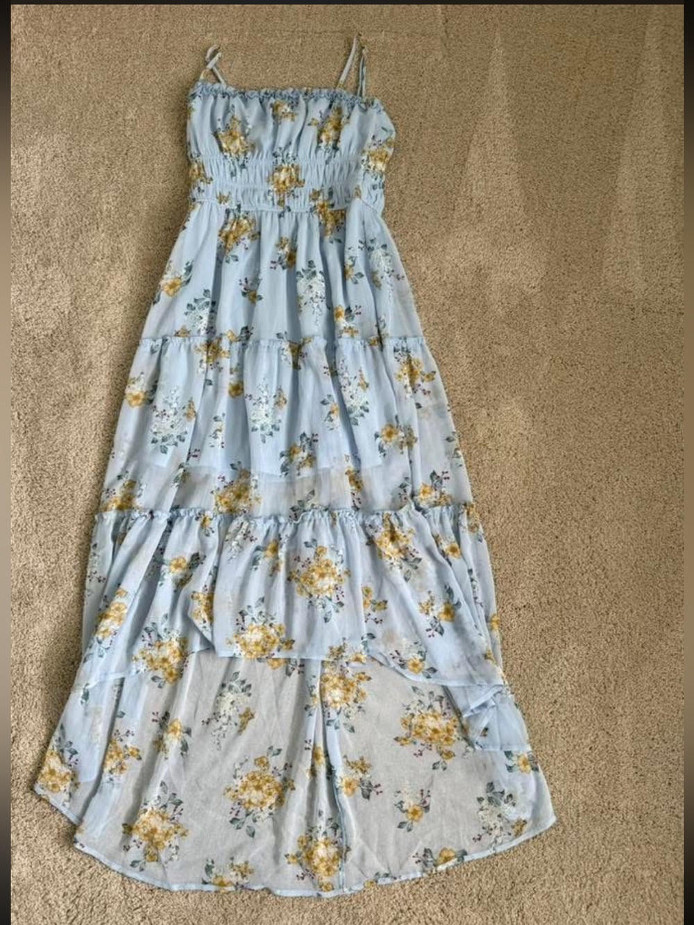 NEW WITH TAGS Size small Audrey Parks light blue floral dress from Francesca’s